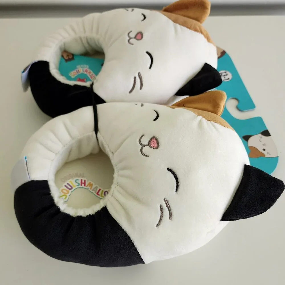 Squishmallows Little Kids' Cam the Cat Plush Slippers | Size 13 - 1 | NWT